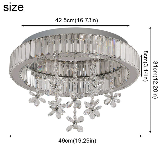VETRULUS Crystal LED Ceiling Lamp Modern Chandelier