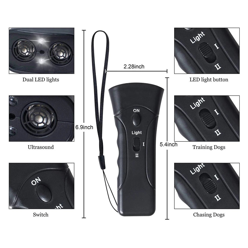 NONED Ultrasonic Dog Repellent Deterrent For Indoor And Outdoor Use