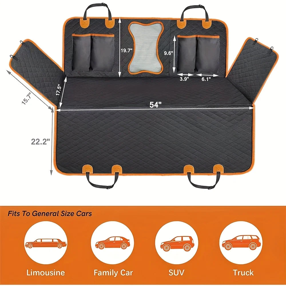 NONECN Pet Dog Car Seat Cover Waterproof Hammock 600D Oxford