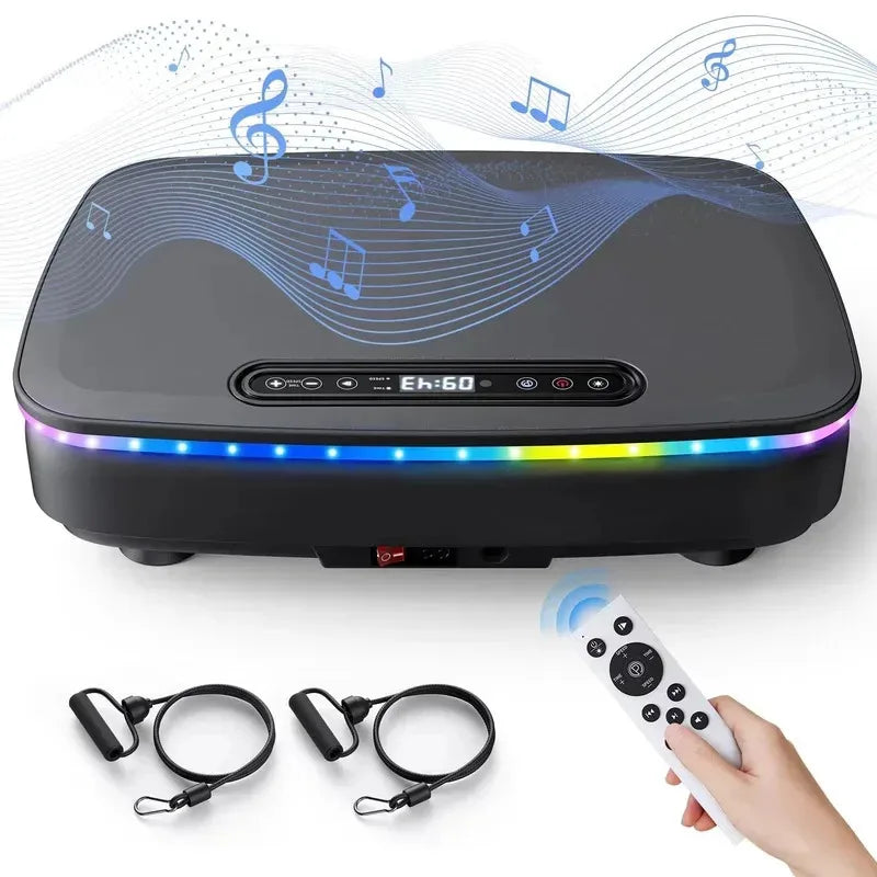 MERACH Vibration Plate Exercise Machine With Light Bluetooth