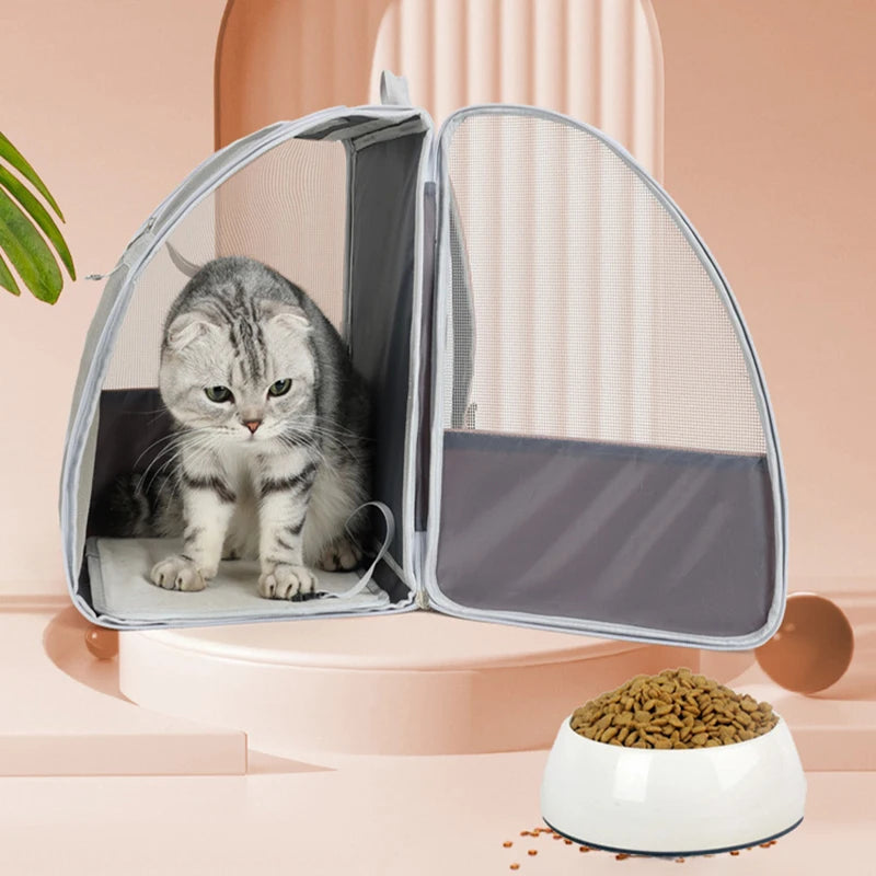 Breathable Cat Carrier Backpack For Cats And Small Dogs Travel