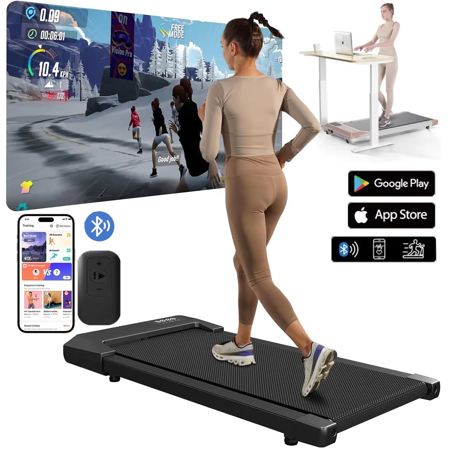 Superun 2.5HP Home Treadmill Walking Running Fitness Machine