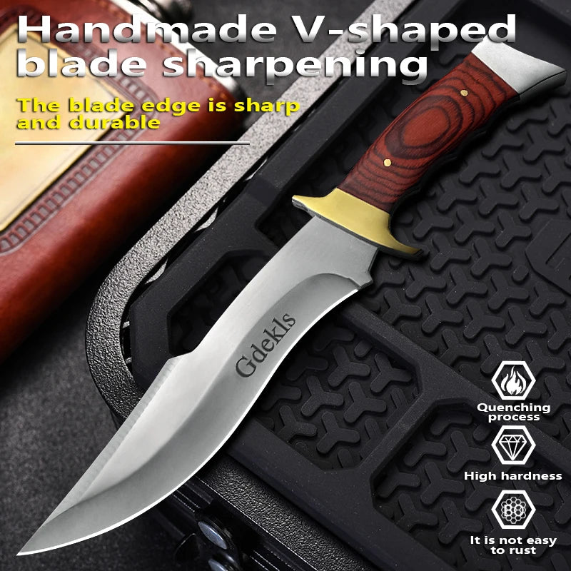 Gdekls Outdoor Tactical Knife With Durable 440C Blade