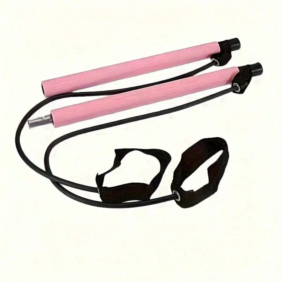 Pilates Bar Set With Resistance Bands Stainless Steel Fitness Equipment