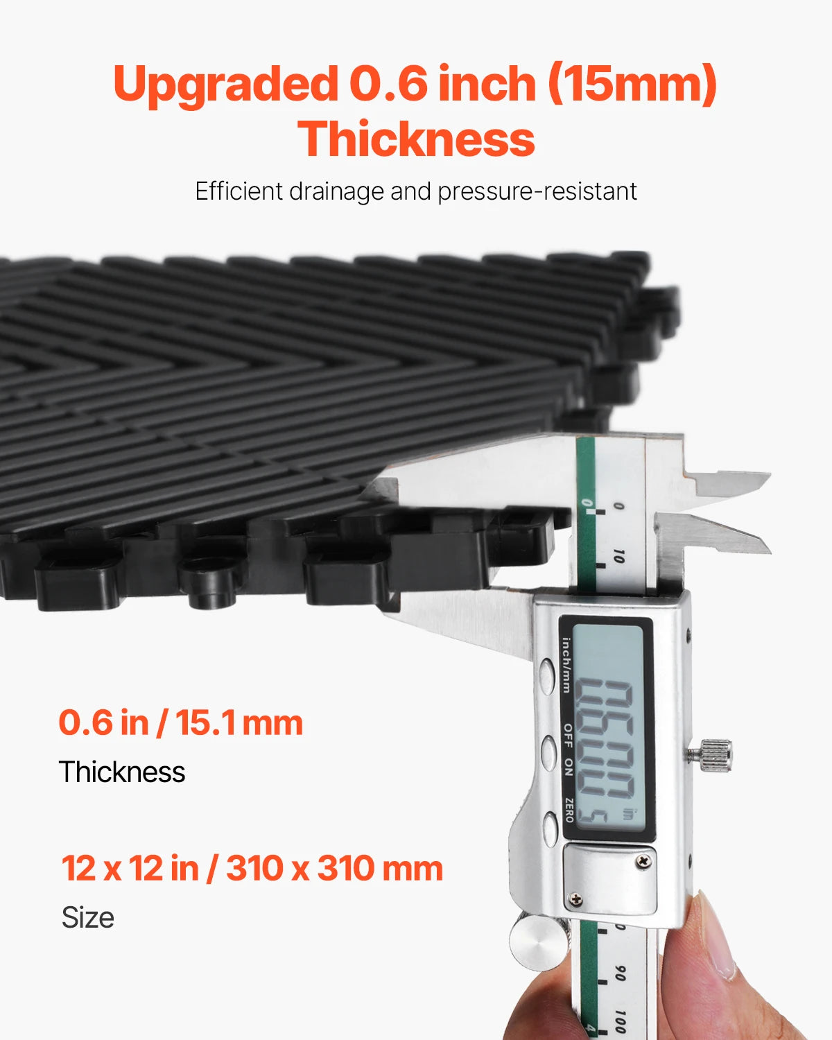 SucceBuy Interlocking Drainage Mat Non Slip PP Floor Mats