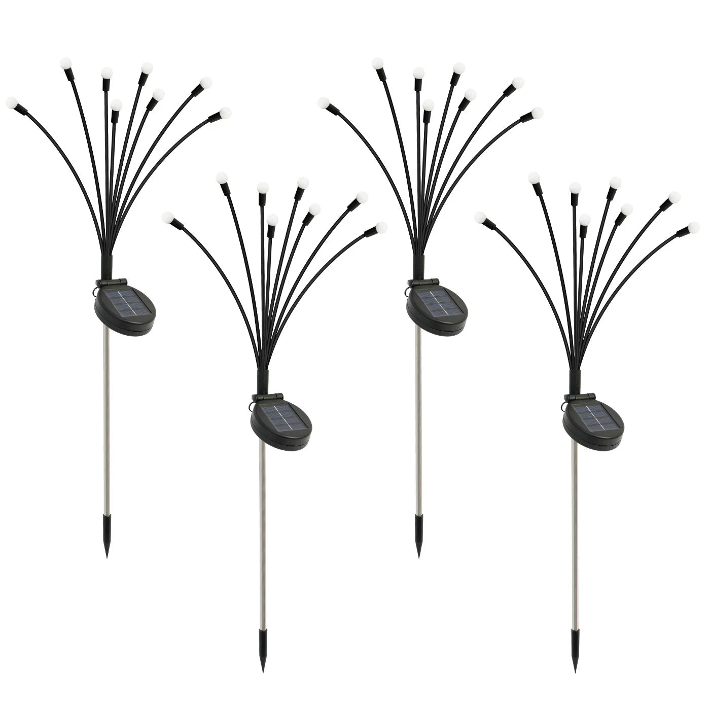 8 Head Solar Firefly Lights Outdoor Garden Pathway Waterproof