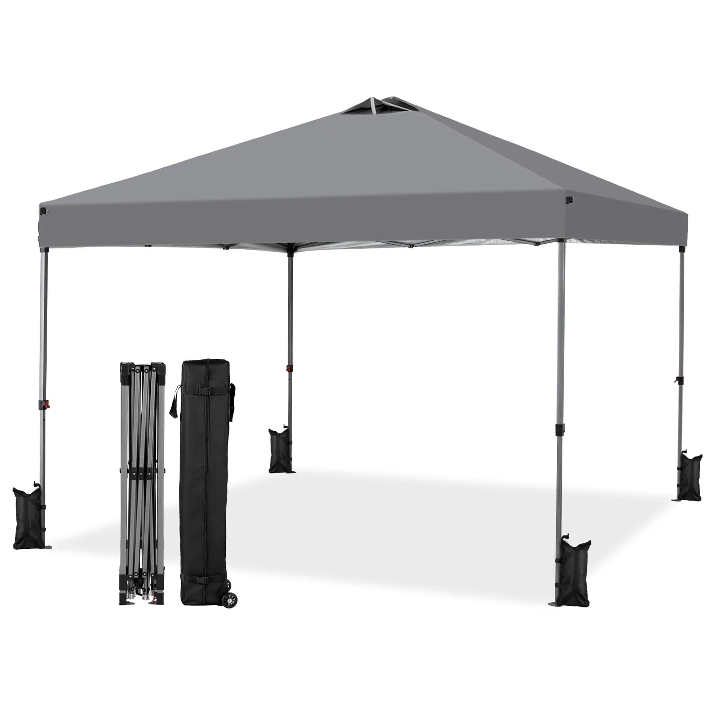 JHK Pop Up Canopy Tent Outdoor Sun Shelter Rolling Carry Bag