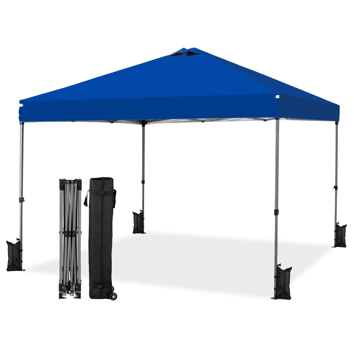 JHK Pop Up Canopy Tent Outdoor Sun Shelter Rolling Carry Bag