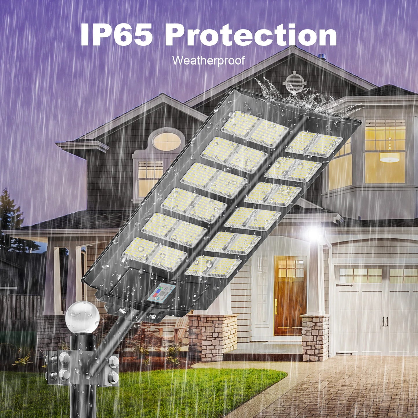 2-Pack 5000W Solar Street Lights Outdoor Motion Sensor Floodlights