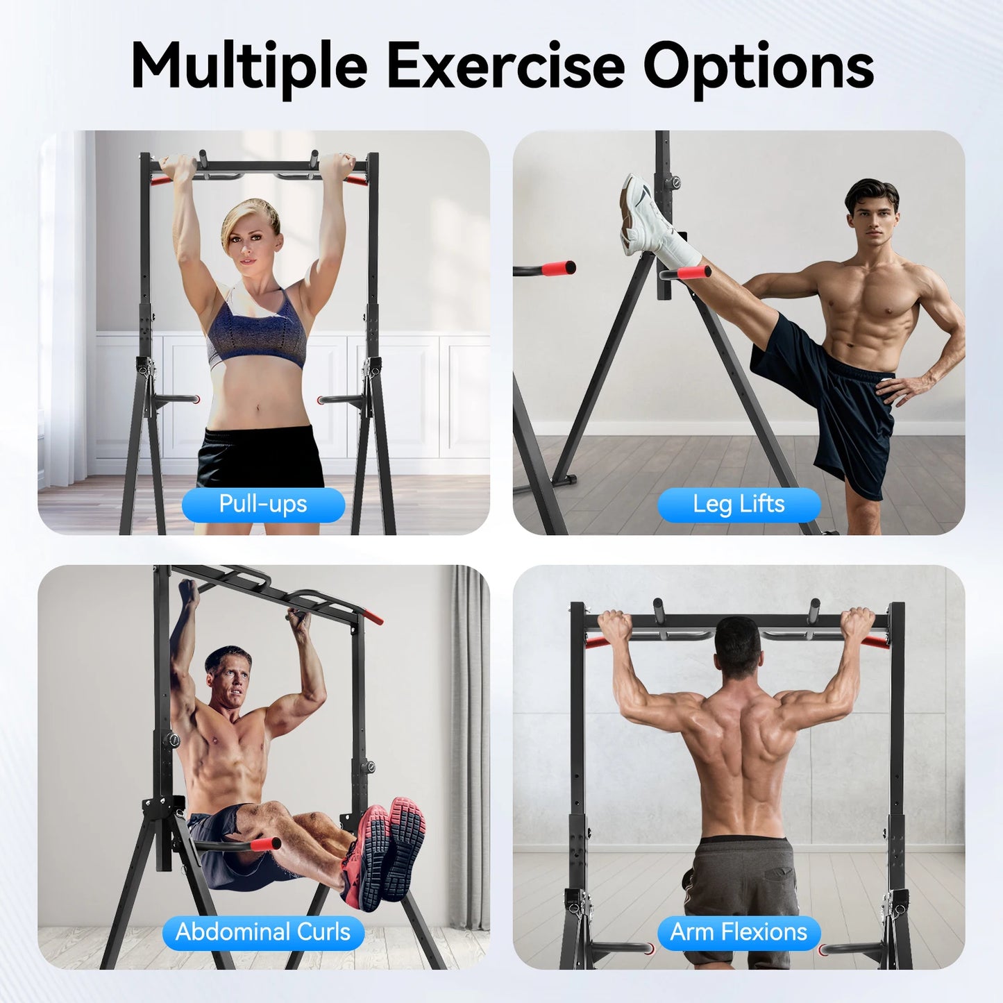 Foldable Free Standing Pull Up Bar Stand For Home Gym