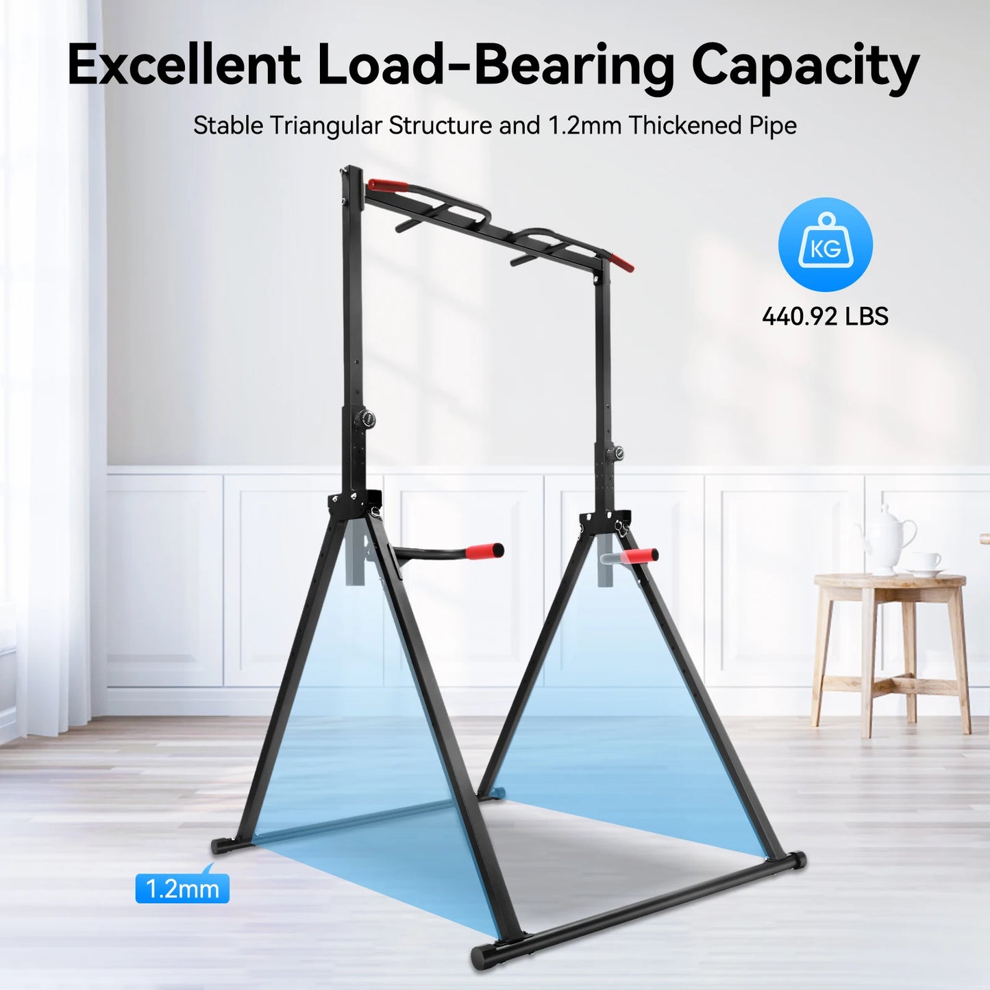Foldable Free Standing Pull Up Bar Stand For Home Gym