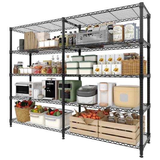TWISTER.CK Heavy Duty Storage Shelves Five Tier Metal Unit