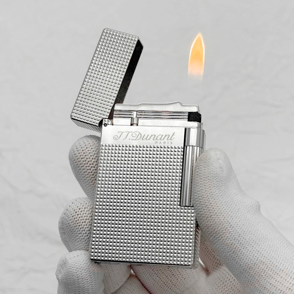 JTDUNANT Classic Brass Cigarette Lighter Butane Flame Gift