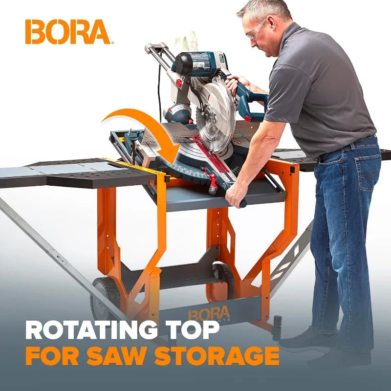 Portamate PM-8000 Miter Saw Stand Work Station for Professionals