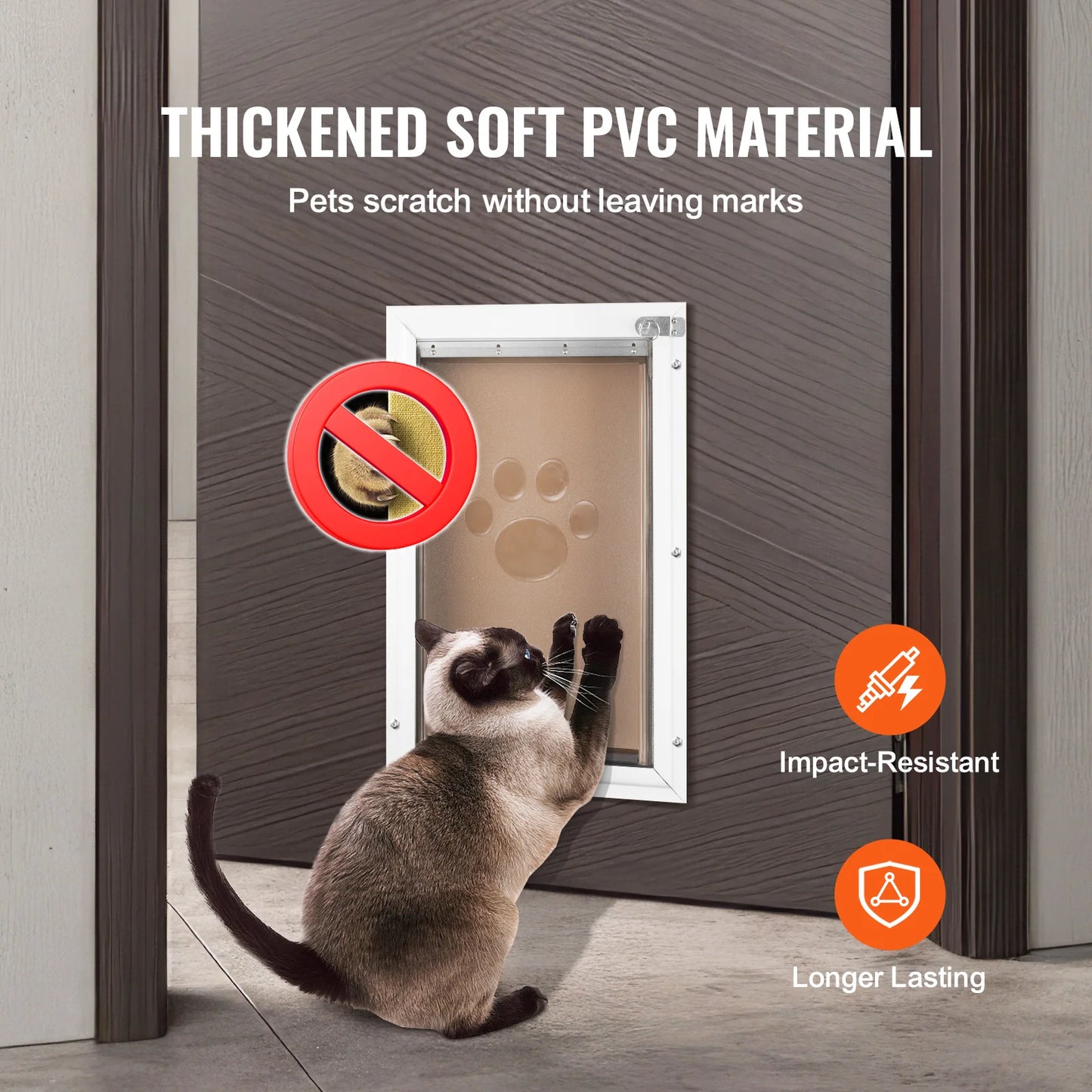 Pet Door Replacement Flap Weatherproof PVC With Magnetic Strip