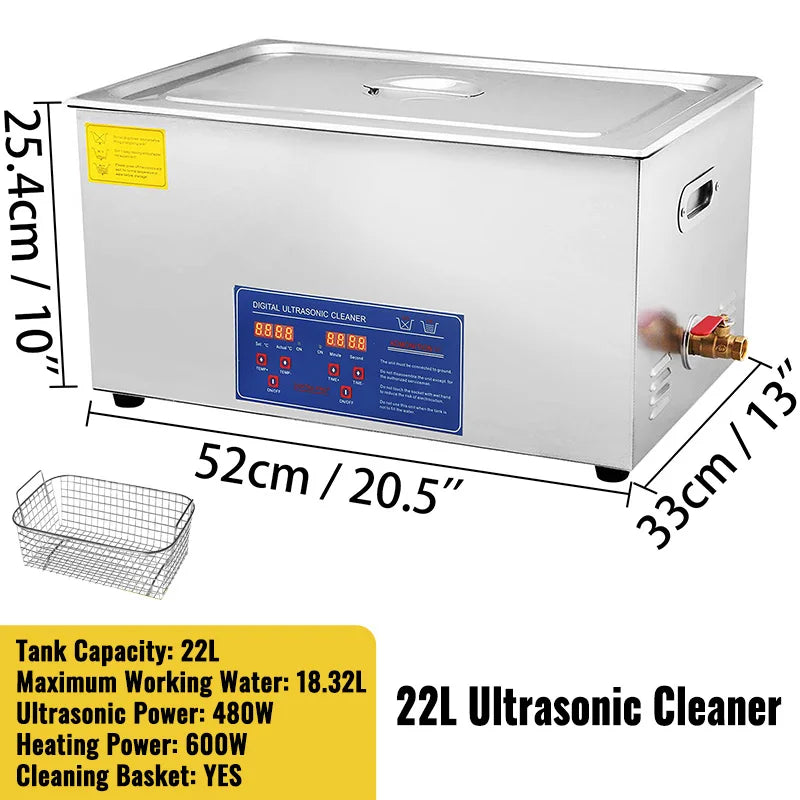 SucceBuy Ultrasonic Cleaner 1.3L To 30L Dishes Portable Home Appliance
