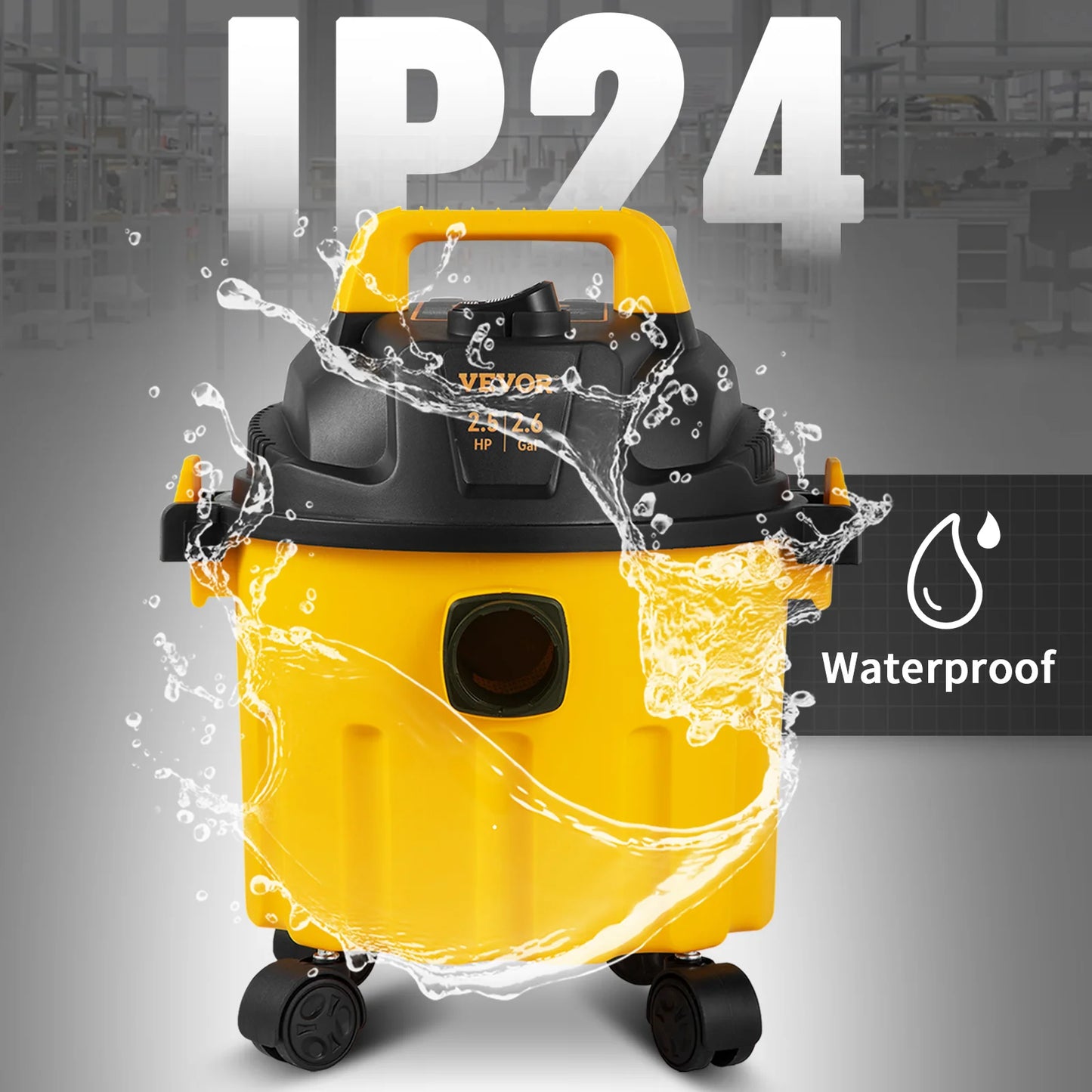 SucceBuy Wet Dry Vacuum 2.5 Peak HP 3in1 Portable Shop Vacuum