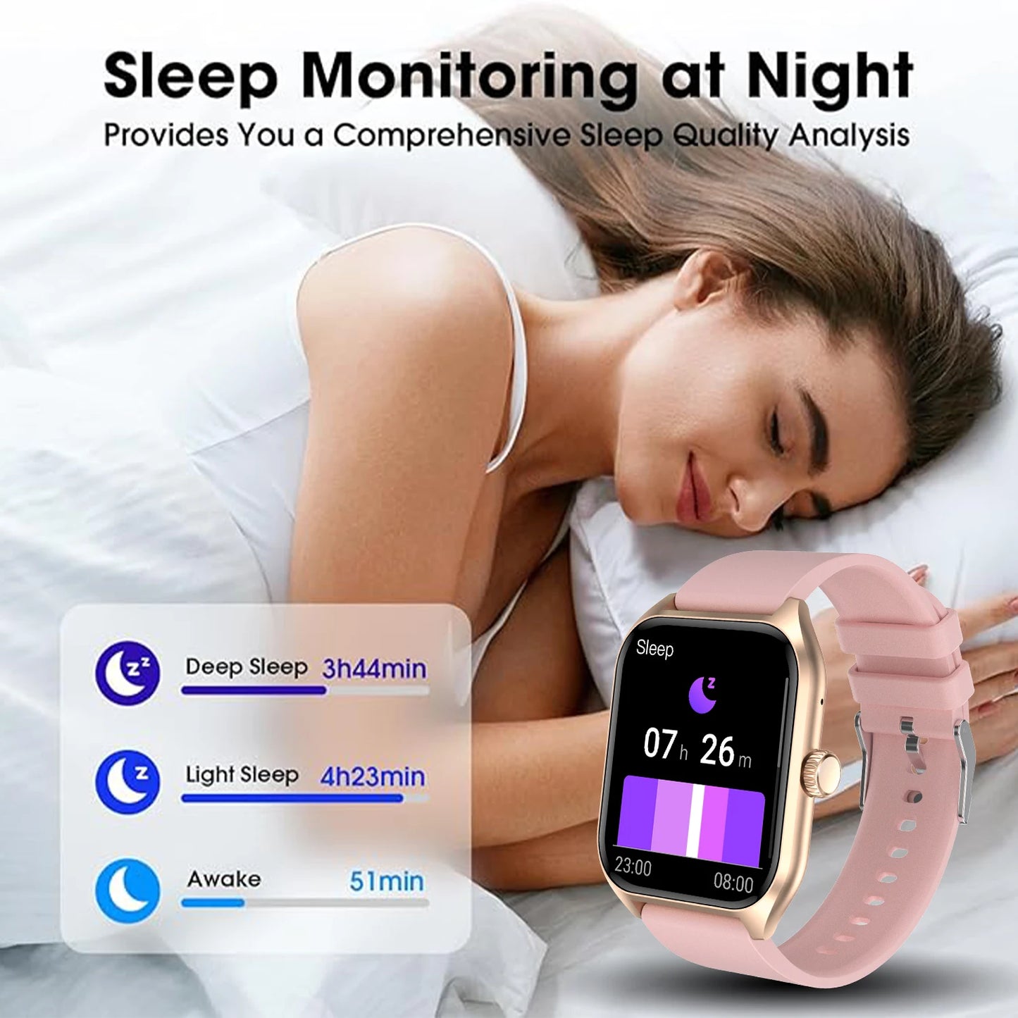 LIVLOVCP AI Voice Assistant Smart Watch For Men Women
