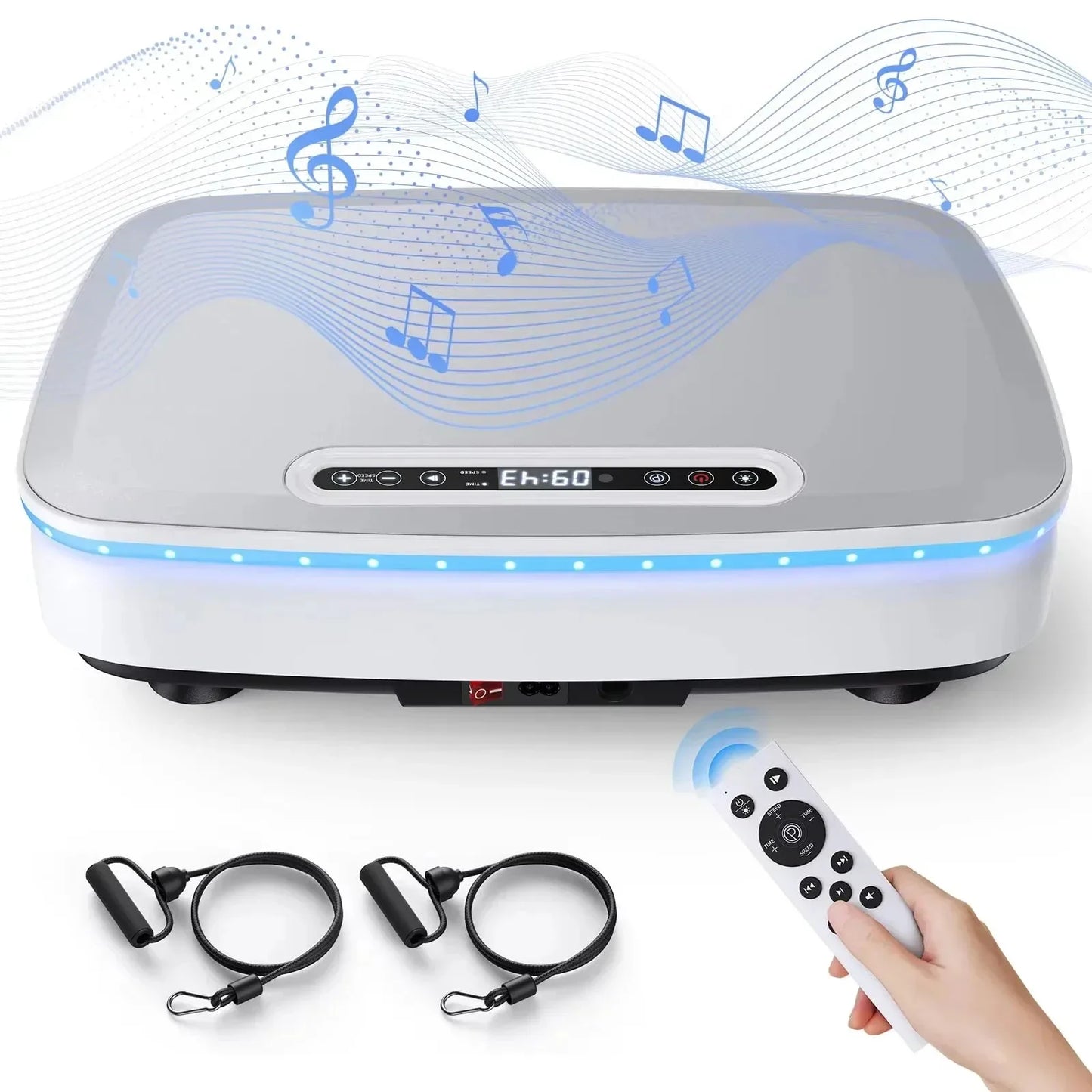 MERACH Vibration Plate Exercise Machine With Light Bluetooth