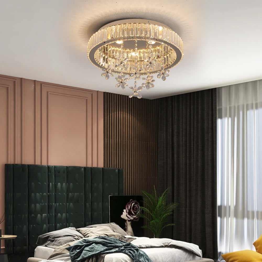 VETRULUS Crystal LED Ceiling Lamp Modern Chandelier