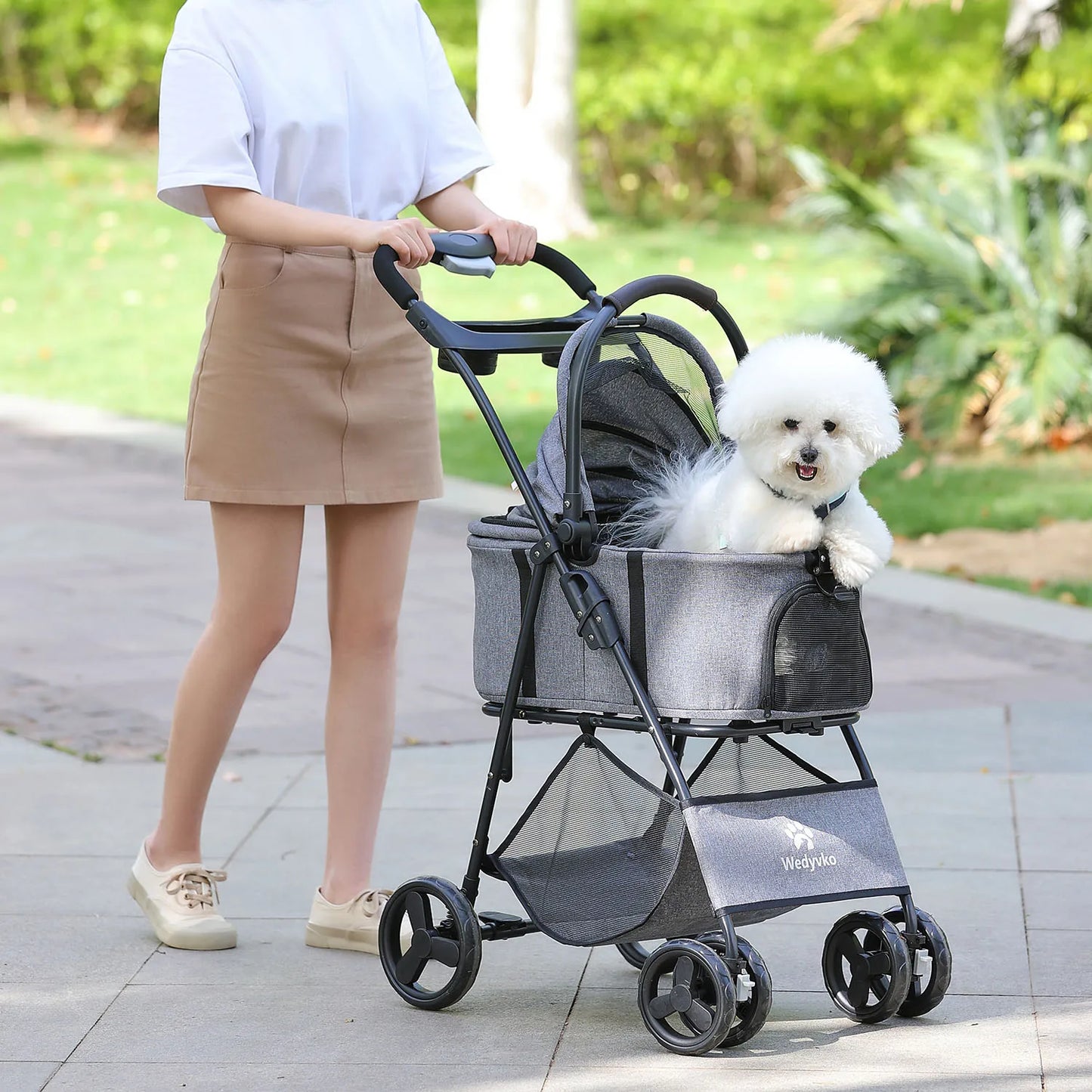 3-in-1 Pet Stroller With Removable Carrier