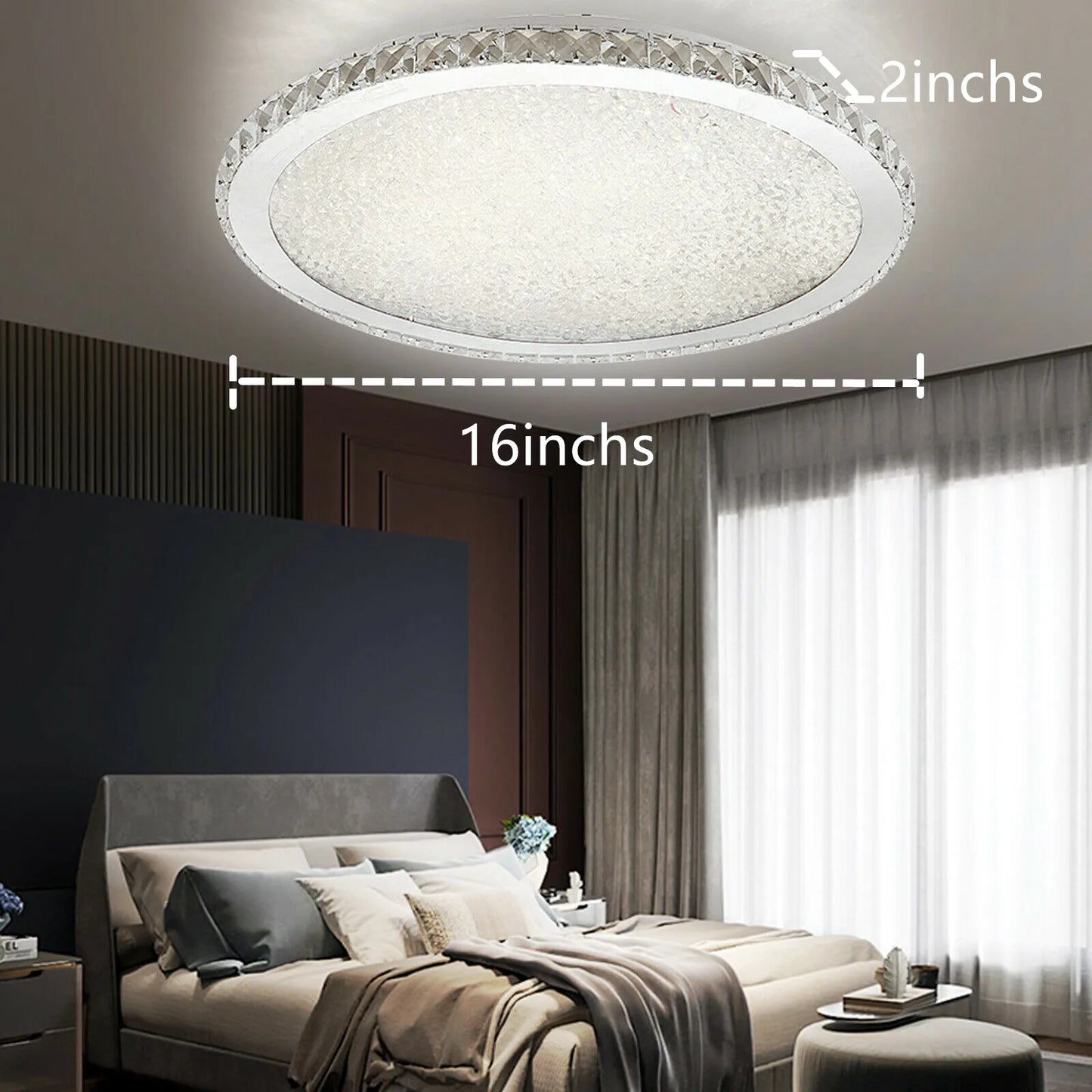 LOYALHEARTDY Modern Crystal Ceiling Light Pendant Lamp With LED Chandelier