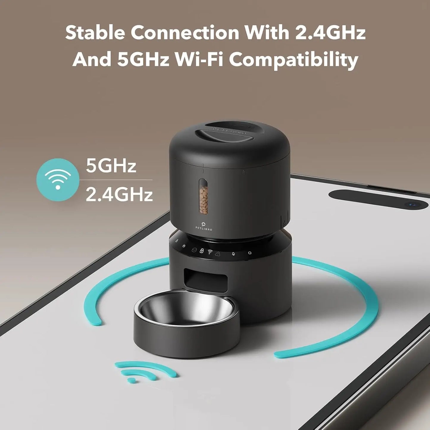 Automatic Pet Feeder With WiFi Timed Dispenser For Pets