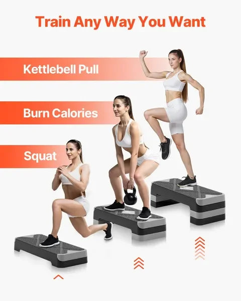 AeroExercise Adjustable Step Platform For Home Cardio Training