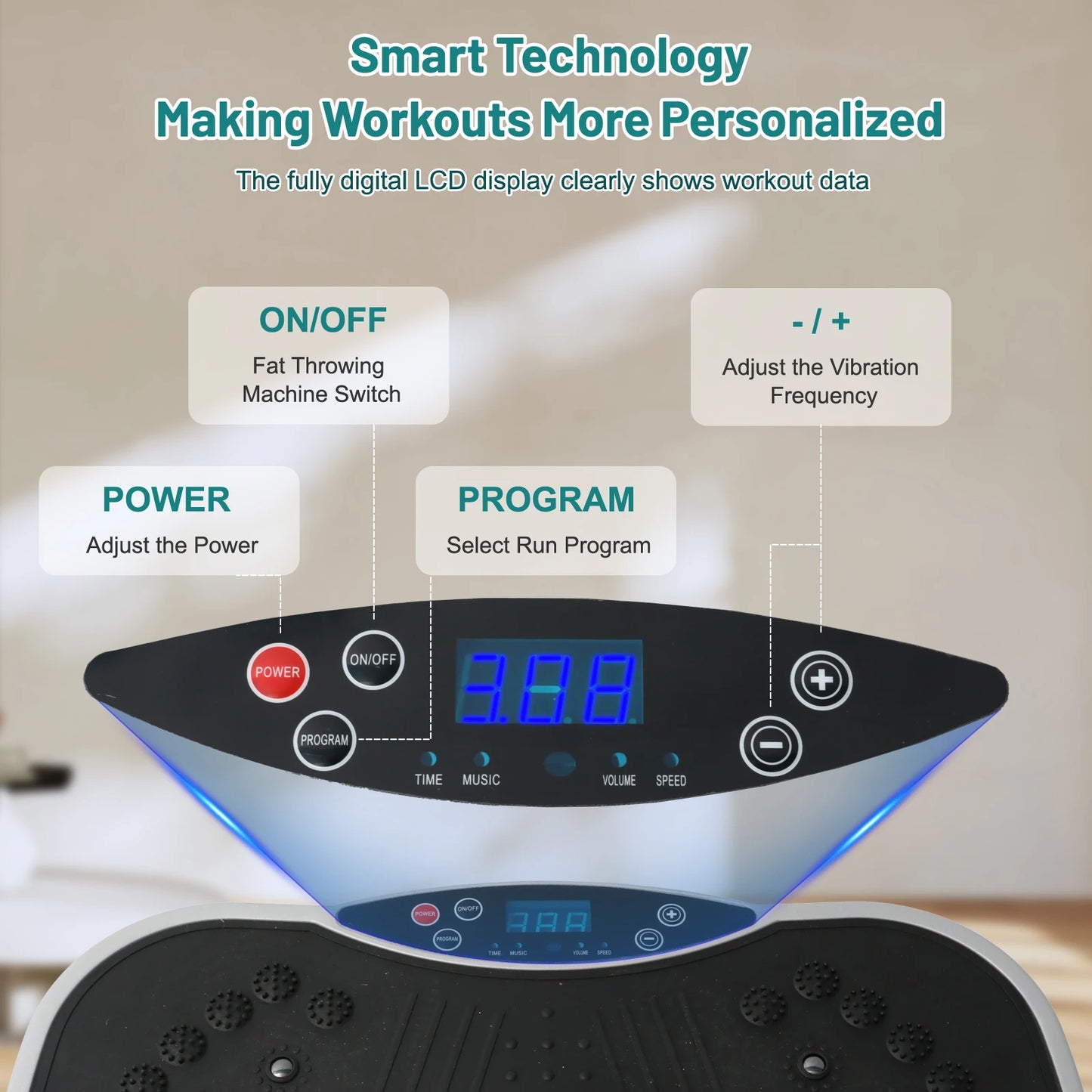 Vibration Plate Exercise Machine Portable Full Body Workout