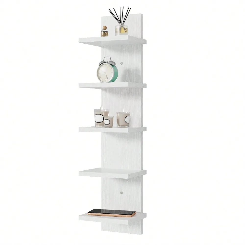 Five Tier Wall Mounted Shelf Display Rack For Bedroom Living Room