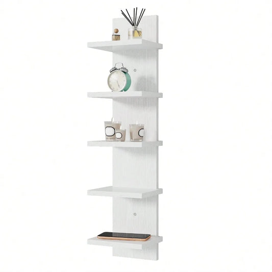 Five Tier Wall Mounted Shelf Display Rack For Bedroom Living Room
