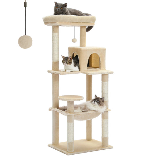 PAWZ Road 5-Level Cat Tower For Indoor Cats With Hammock