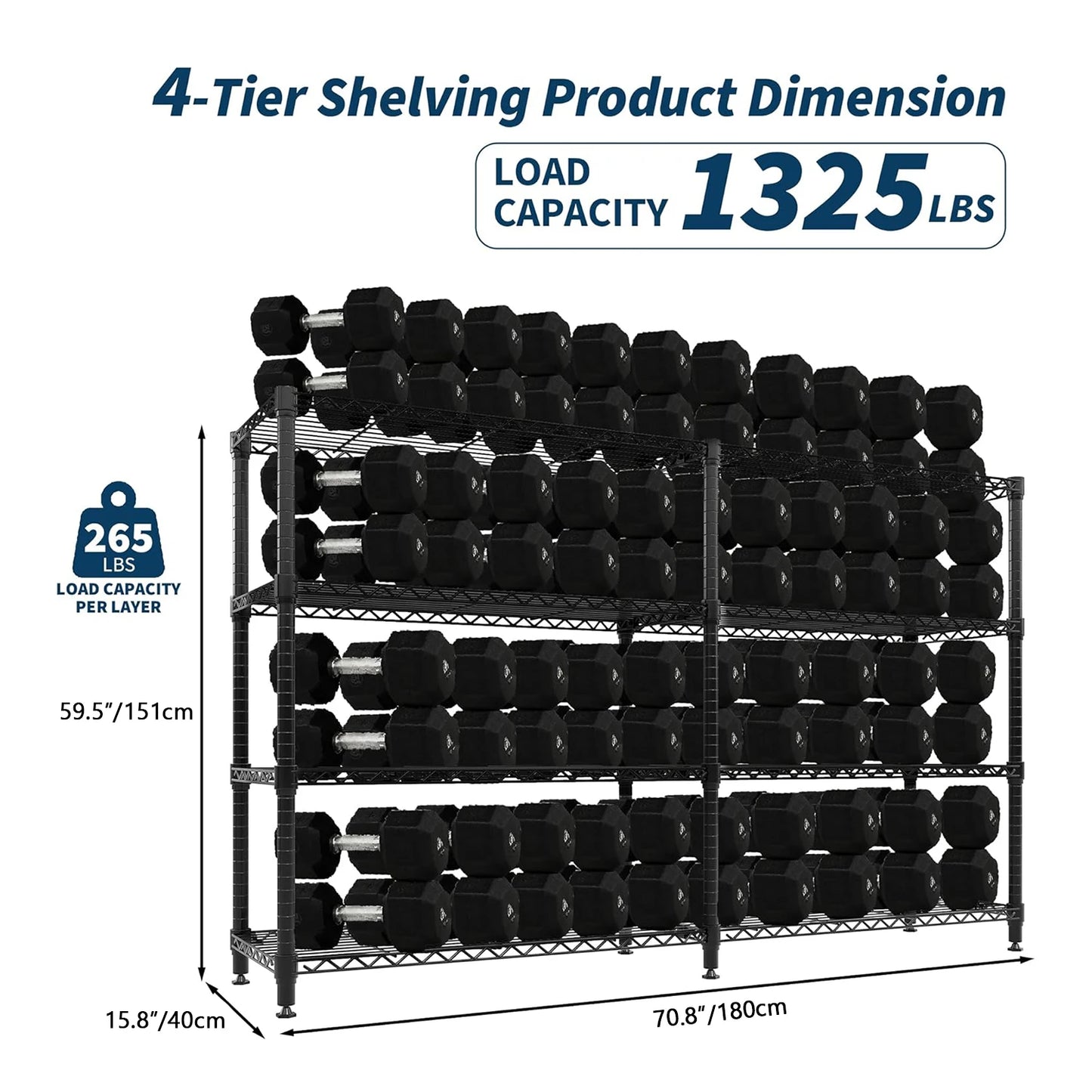 TWISTER.CK Heavy Duty Storage Shelves Five Tier Metal Unit