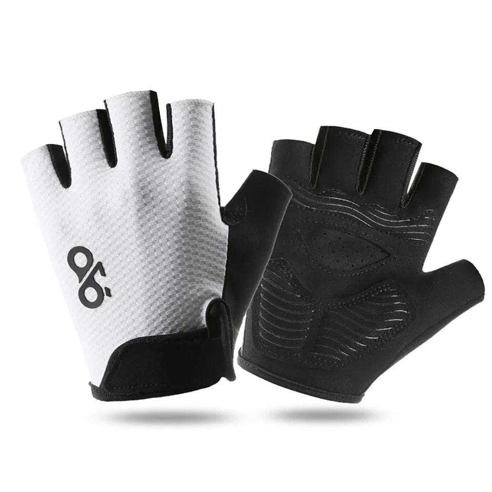 Summer Cycling Half Finger Gloves Breathable Non Slip Shock Absorbing