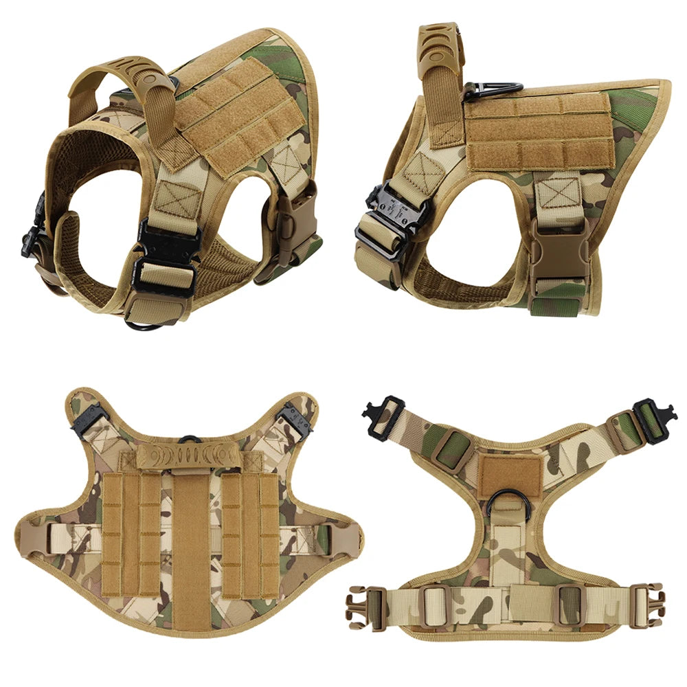 PETRAVELCN Tactical Dog Harness Leash Set For Training And Walking