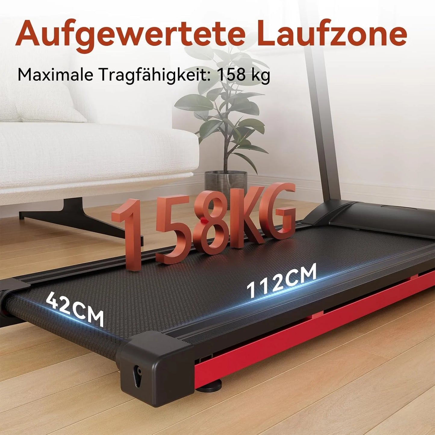 Superun 3.5HP Foldable Treadmill With 6 Percent Incline Bluetooth LCD