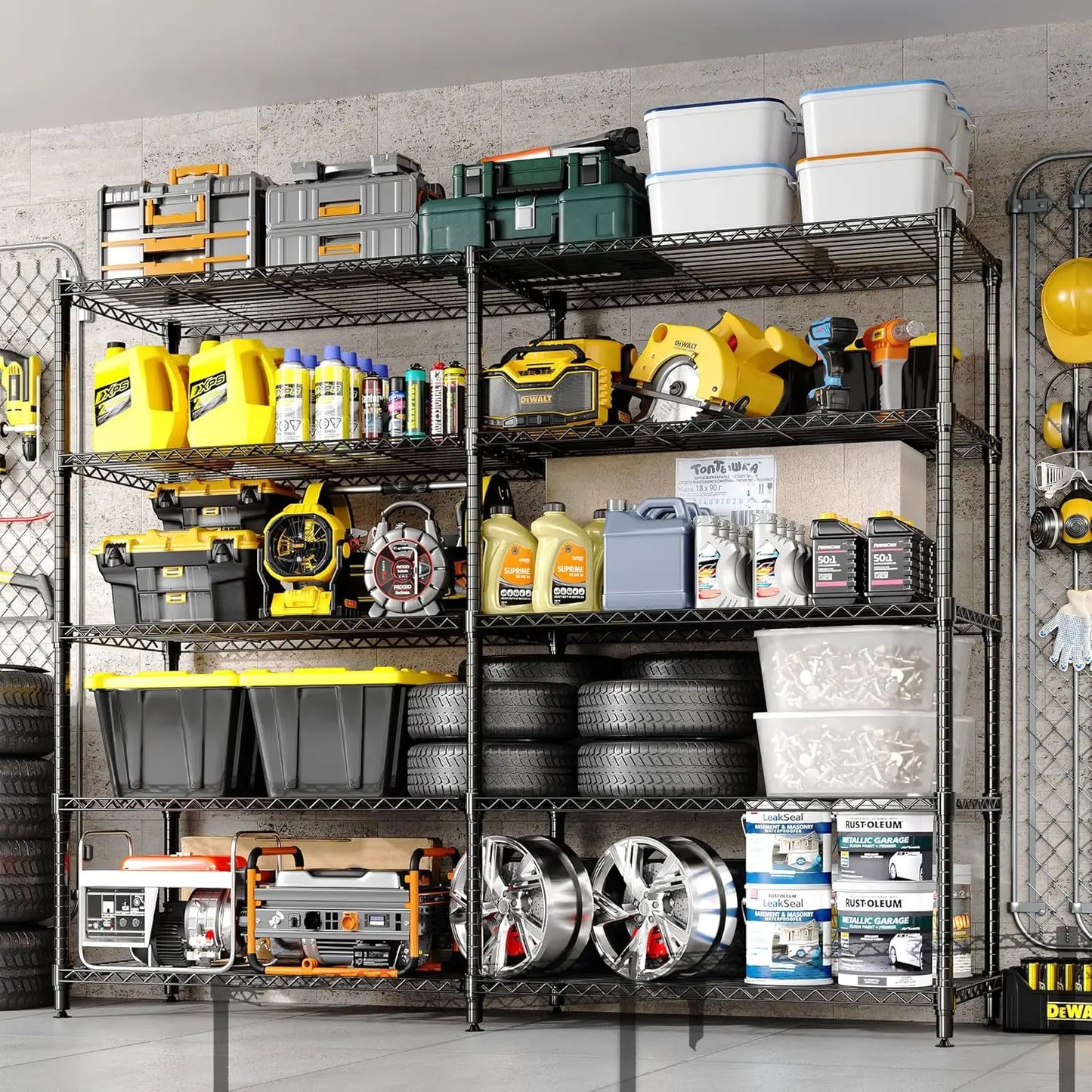 TWISTER.CK Heavy Duty Storage Shelves Five Tier Metal Unit