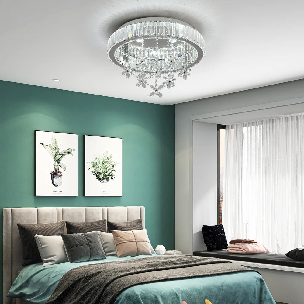 VETRULUS Crystal LED Ceiling Lamp Modern Chandelier
