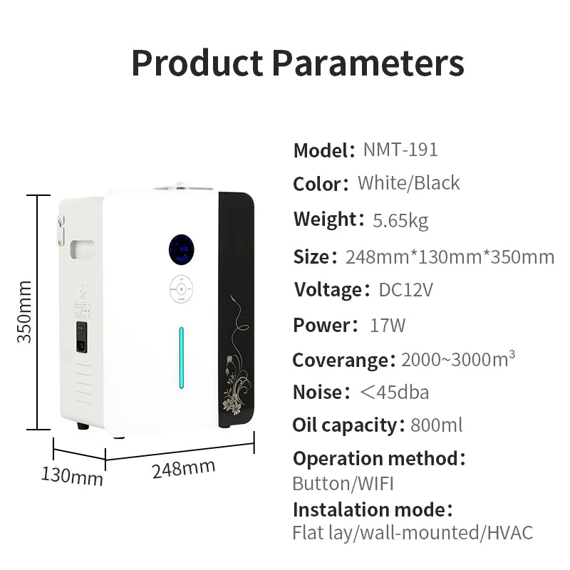 Namste 800ml Aroma Diffuser Air Purifier With WiFi Commercial