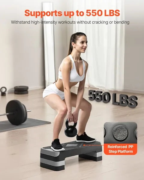 AeroExercise Adjustable Step Platform For Home Cardio Training