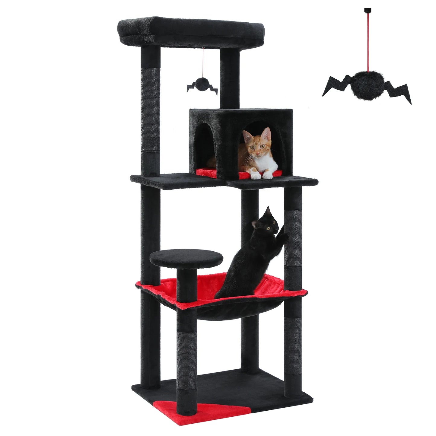 PAWZ Road 5-Level Cat Tower For Indoor Cats With Hammock