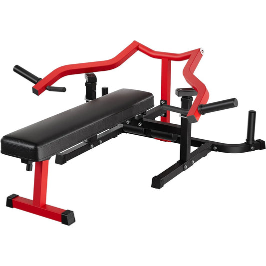 HiMISS Chest Press Machine with Adjustable Bench and Converging Arms