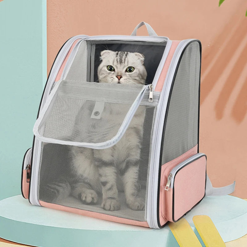 Breathable Cat Carrier Backpack For Cats And Small Dogs Travel