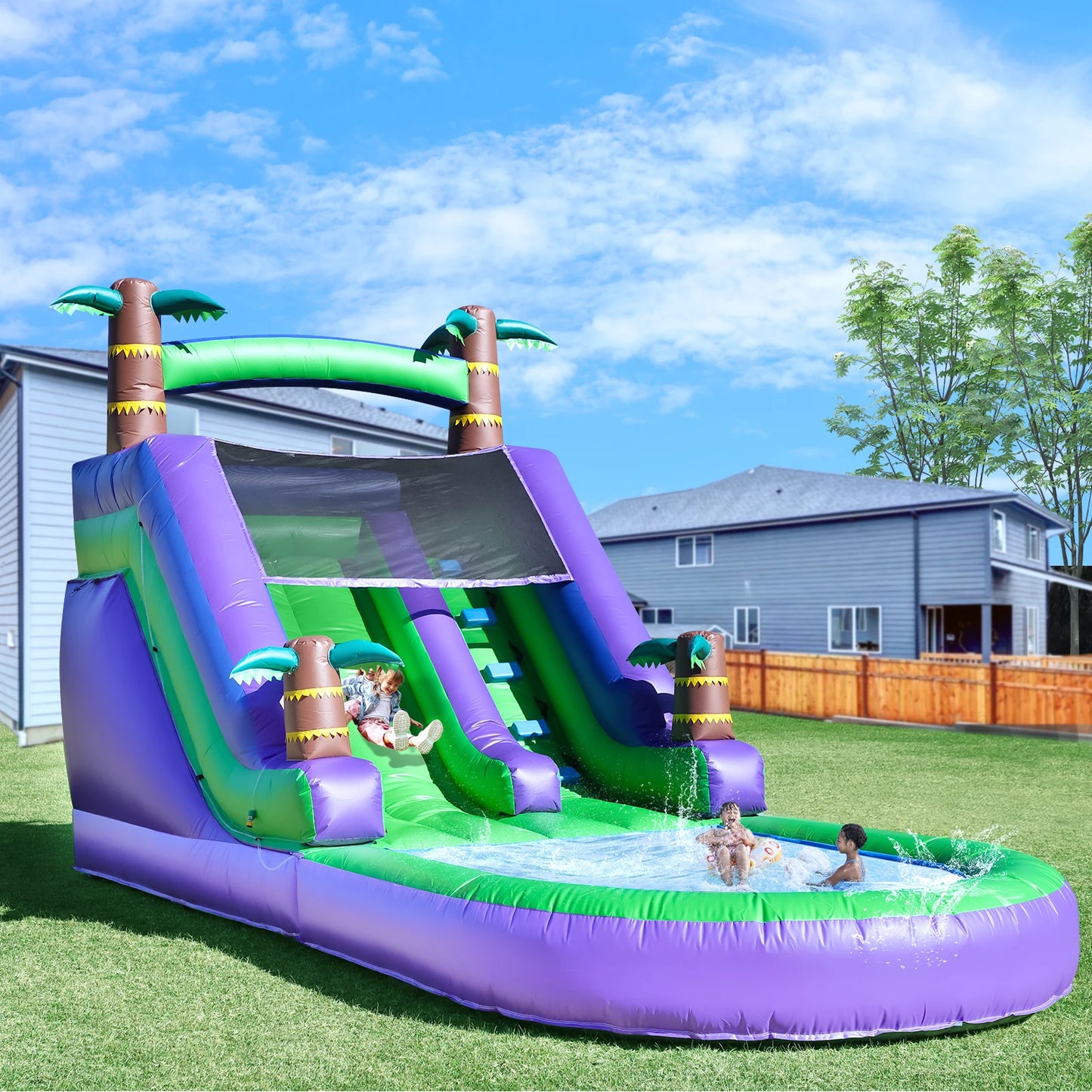 King Inflatable Children's Water Slide Playground Bounce House