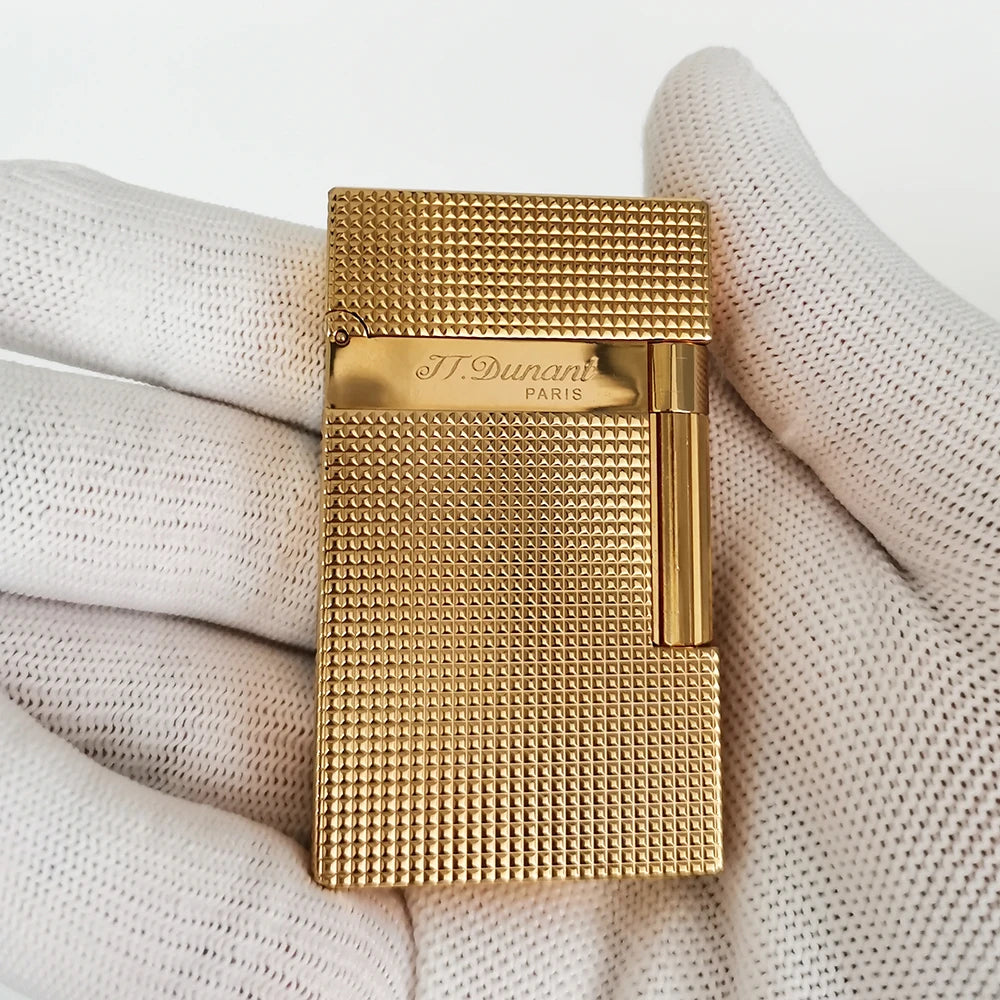 JTDUNANT Classic Brass Cigarette Lighter Butane Flame Gift