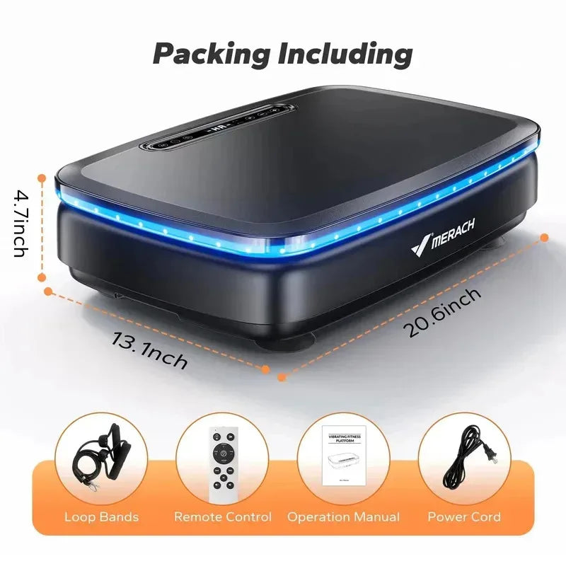MERACH Vibration Plate Exercise Machine With Light Bluetooth