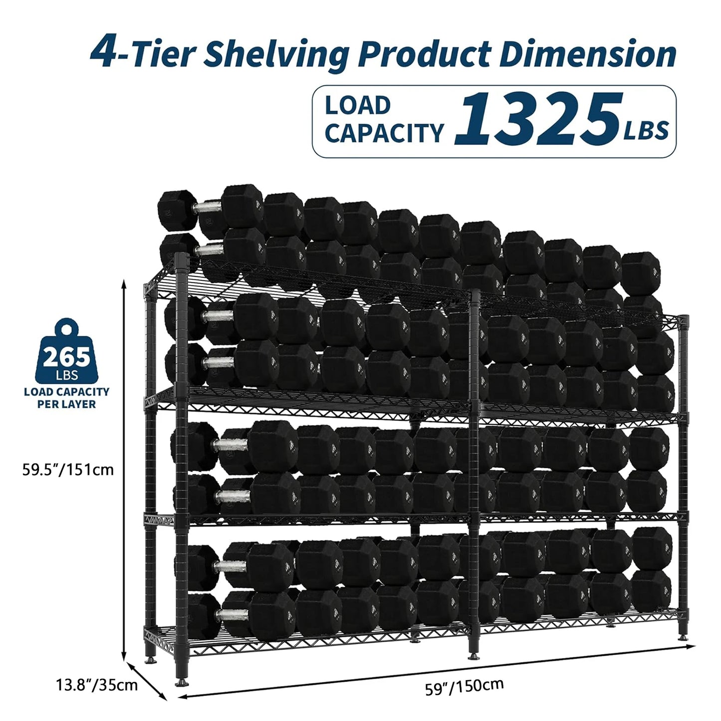 TWISTER.CK Heavy Duty Storage Shelves Five Tier Metal Unit