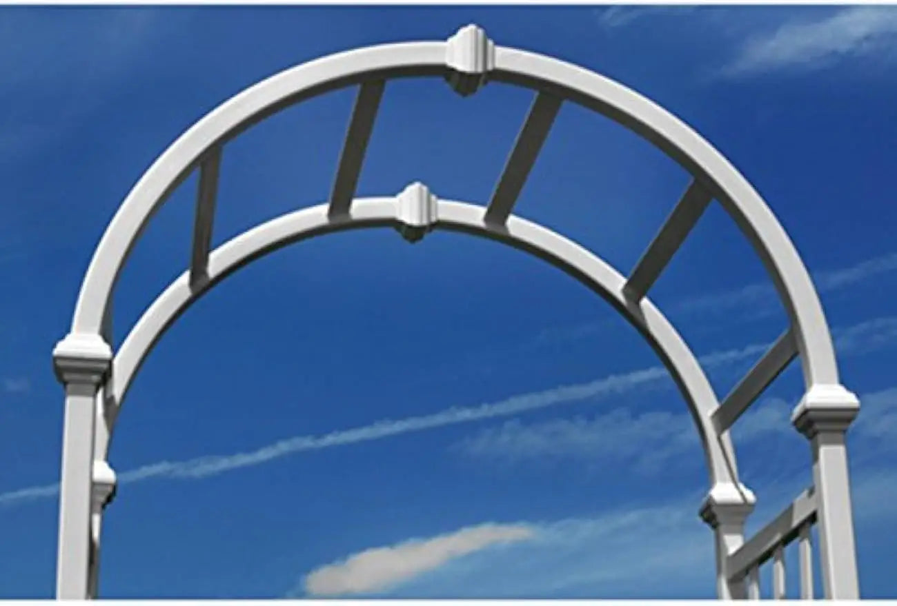 XMSJ Vinyl Arbor Garden Arch Outdoor Weather Resistant