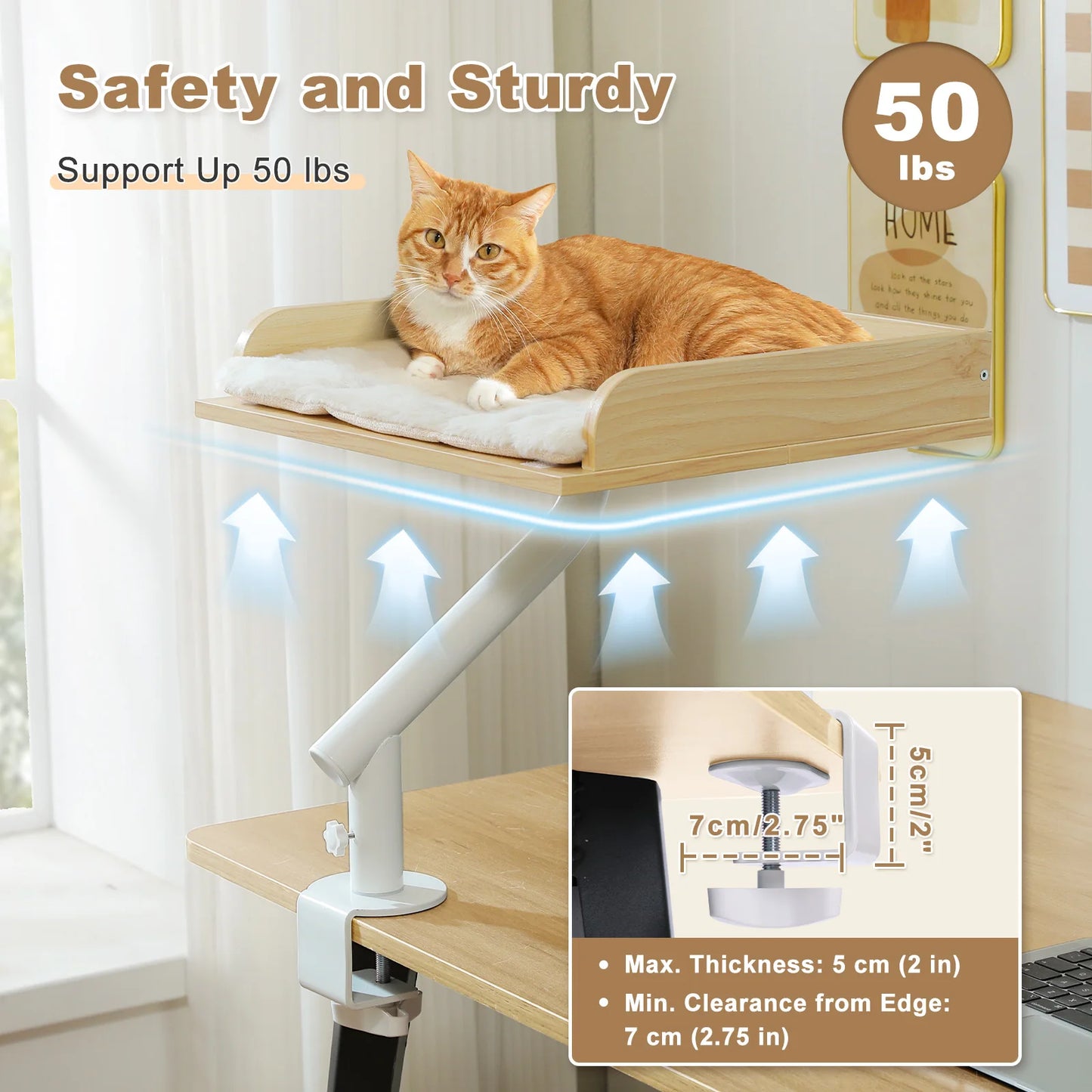 PAWZ Road Cat Desk Bed 360 Degree Rotatable Stand Hammock