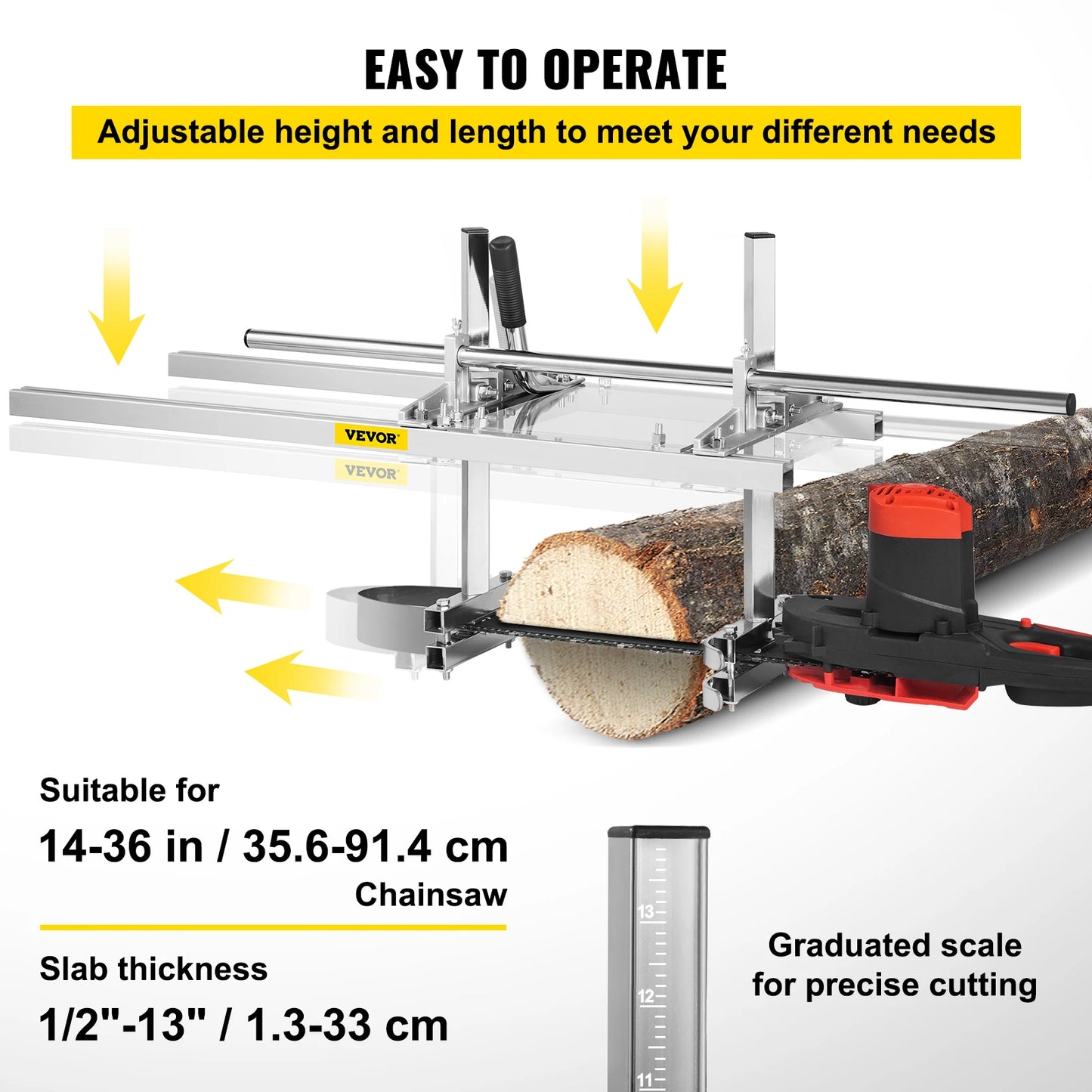 Chainsaw Mill Planking Guide Bar For Lumber Cutting Portable Sawmill